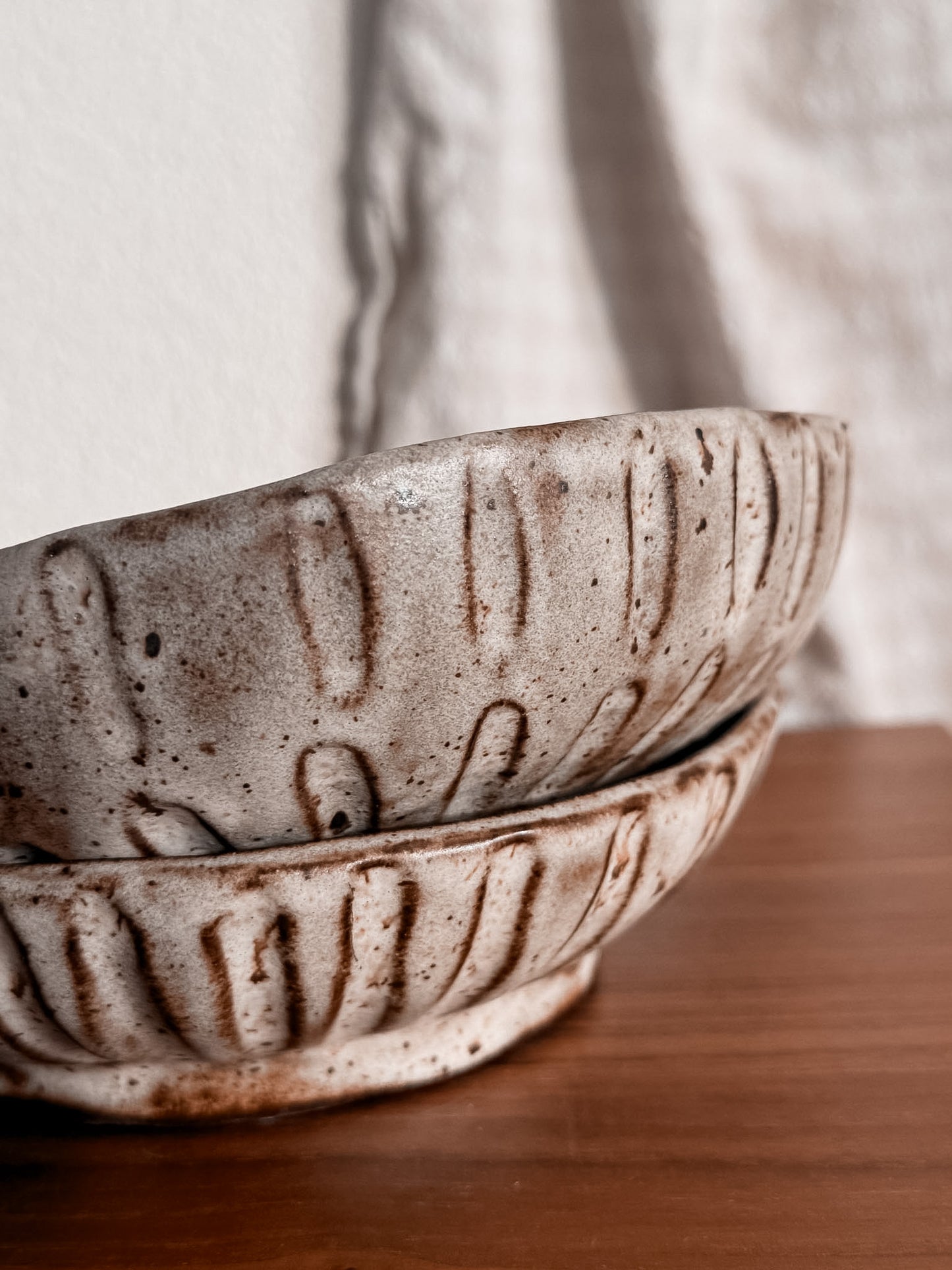 Duo d'assiettes creuses - Winter wood